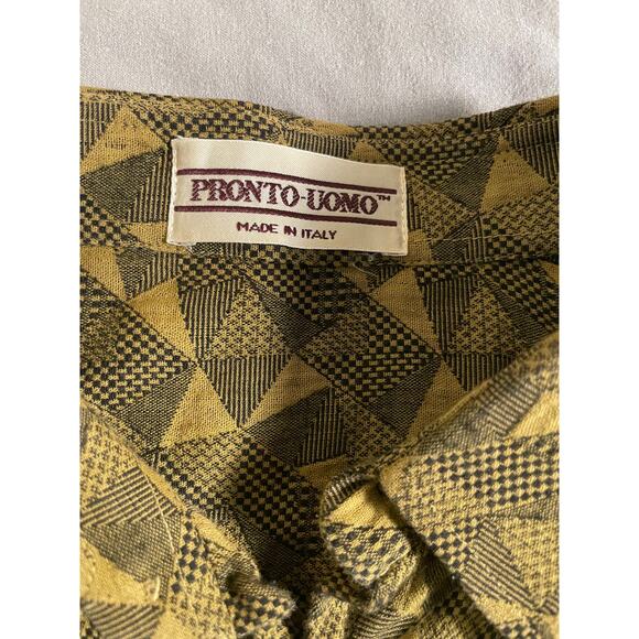 Vtg. 90s Pronto-Uomo Abstract Pattern MADE IN ITALY Shirt - Picture 4 of 8